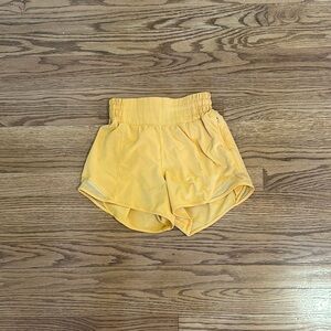 Yellow Women's Athletic Shorts